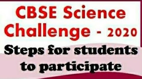 CBSE SCIENCE CHALLENGE DIKSHA APP