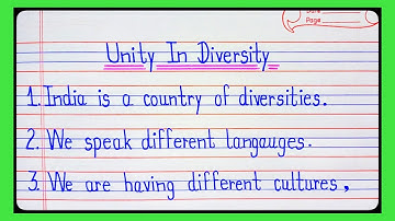 Unity in diversity english essay writing ||  unity in diversity in India essay | Unity In Diversity