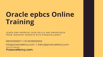Oracle EPBCS Online Training | Oracle EPBCS: Online Training for Professionals with Certifications