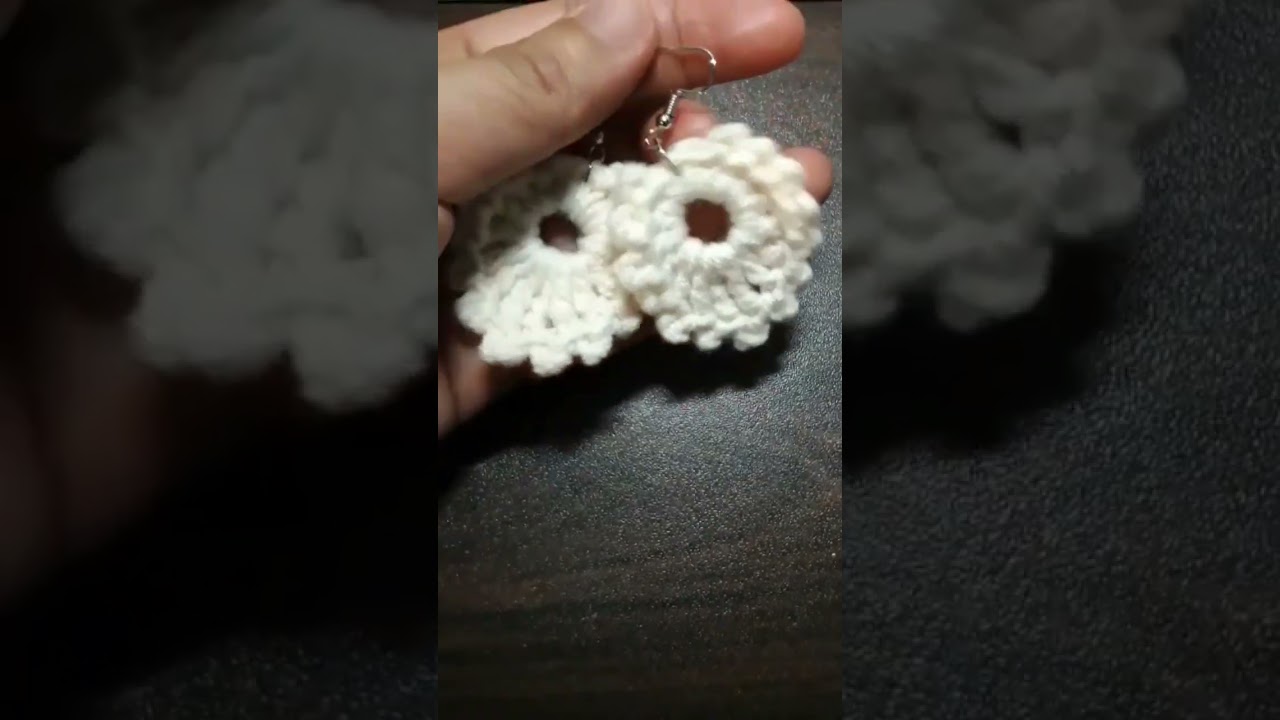 Super Easy!Earrings crochet!😍 #crochet #diy #earrings