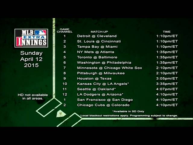 Cập nhật hơn 79 về cox MLB extra innings schedule hay nhất   cdgdbentreeduvn