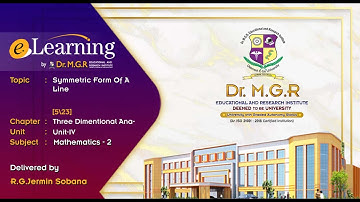 Symmetric Form Of A Line [5\23]