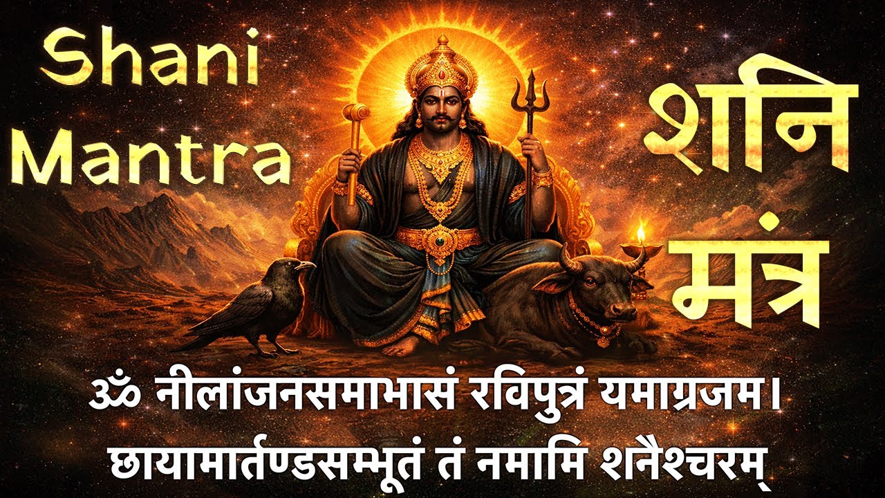 शनि मंत्र | ॐ नीलांजन समाभासं रविपुत्रं यमाग्रजम छायामार्तण्डसंभूतं तं नमामि शनैश्चरम | Shani Mantra