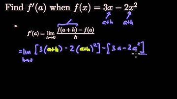 Derivatives - Limit Definition of a Derivative Example 2