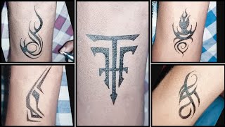 how to make tribal tattoo designs || make a pen and hand !!