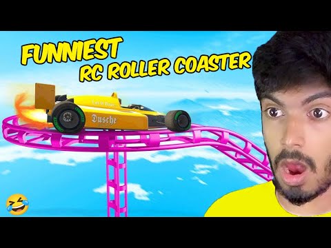 Remote Control Car La Roller Coaster aa🤣🤣 | Gta 5 Stunt Races - Black FOX
