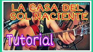 Miniatura de vídeo de "como tocar LA CASA DEL SOL NACIENTE - TUTORIAL guitarra - Los Iracundos"