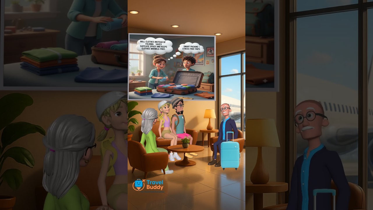 Roll Clothes Instead of Folding | Smart Packing Hack