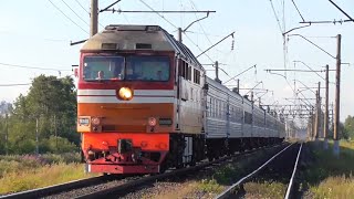 ТЭП70-0126 со скорым поездом Санкт-Петербург - Гомель и приветливой бригадой