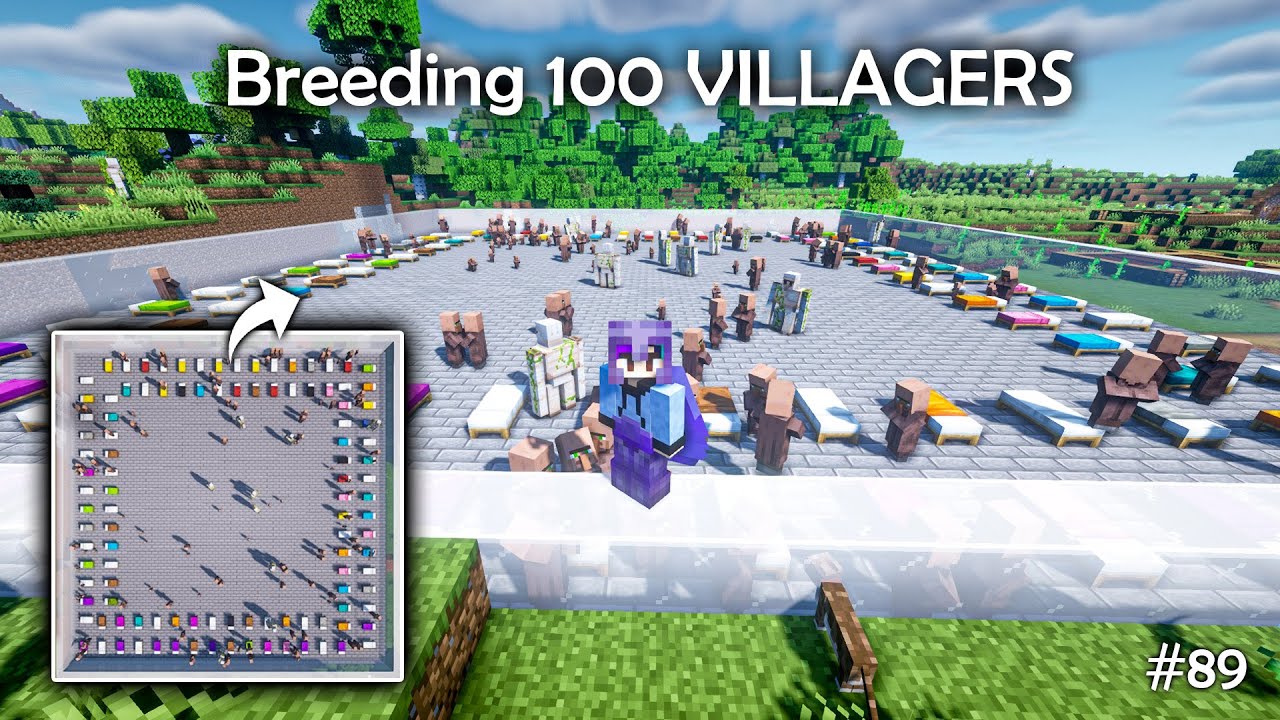 I Bred 100 Villagers In Minecraft Survival | Mr MaXus Minecraft - YouTube