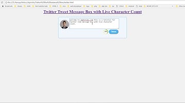 Twitter Like Message Box With Live Character Count using HTML, Jquery and CSS