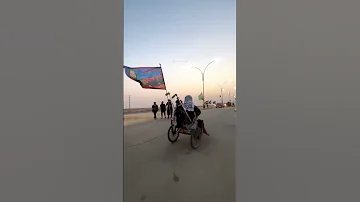 نجف الي كربلا الله يتقبل اعمالكم يا زوار ابا عبد الله عليه السلام 