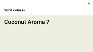 Coconut Aroma color #eeeedd hex Cool Green color eeeedd