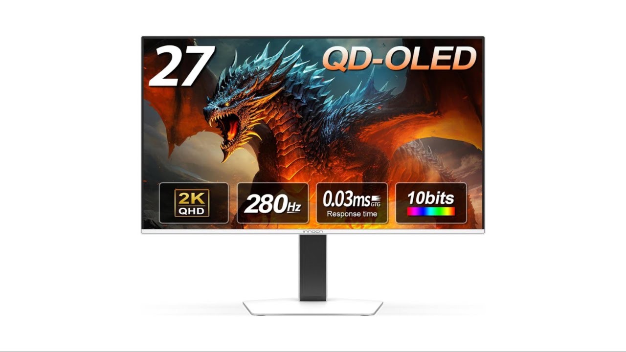 INNOCN 2780s Review 27 Inch QD-OLED 2K 280Hz Gaming Monitor 0.03ms