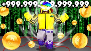 I make 999,999,999 BITCOIN and go BRR.. 📈 💸 (Roblox)