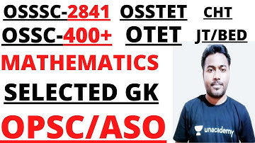 2841 ARI AMIN SFS EXCISE CONSTABLE FOREST GUARD CHT OSSC OTET OSSTET JT I SELECTED GK I MATHEMATICS