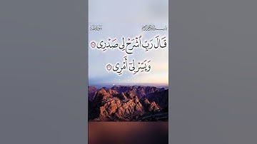 قال رب إشرح لي صدري ويسر لي امري سورة طه #آيات #قرآن