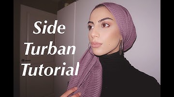 Trendy Side Turban Hijab Tutorial - Quick & Pinless!