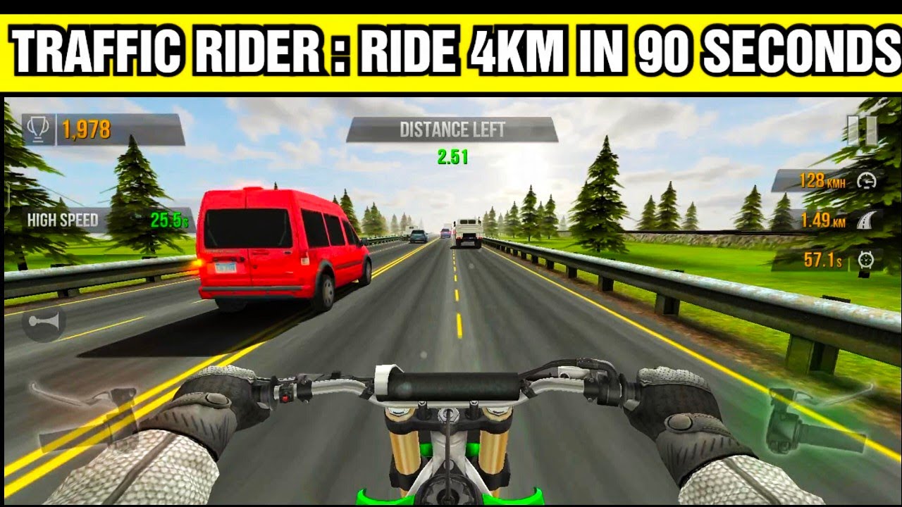 Traffic Rider : Mission Ride 4 Km in 90 Seconds | Reach Finish In Time ...