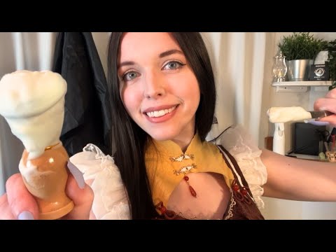 💈 ASMR Men’s Barbershop Roleplay - Beard Shave for Sleep | Cosplay, Personal Attention