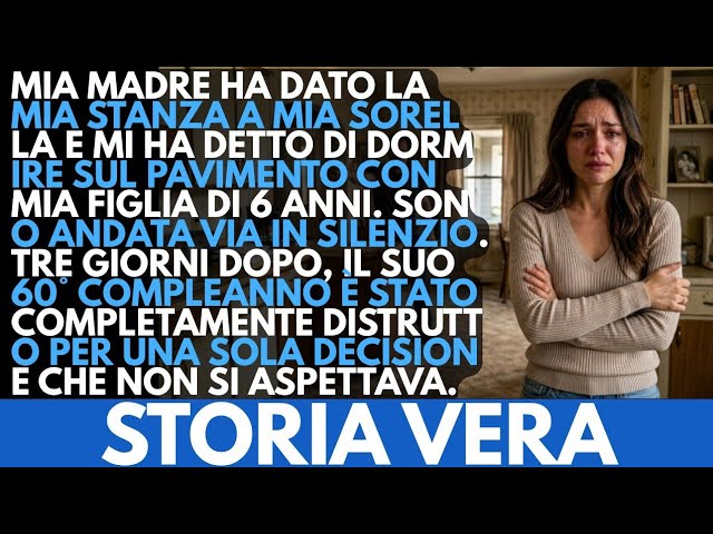 “La famiglia di tua sorella prende la camera degli ospiti. Tu puoi dormire sul pavimento della cucina.” Mia madre mi lanciò ai piedi due sacchi a pelo polverosi. Accanto a me, mia figlia di sei...