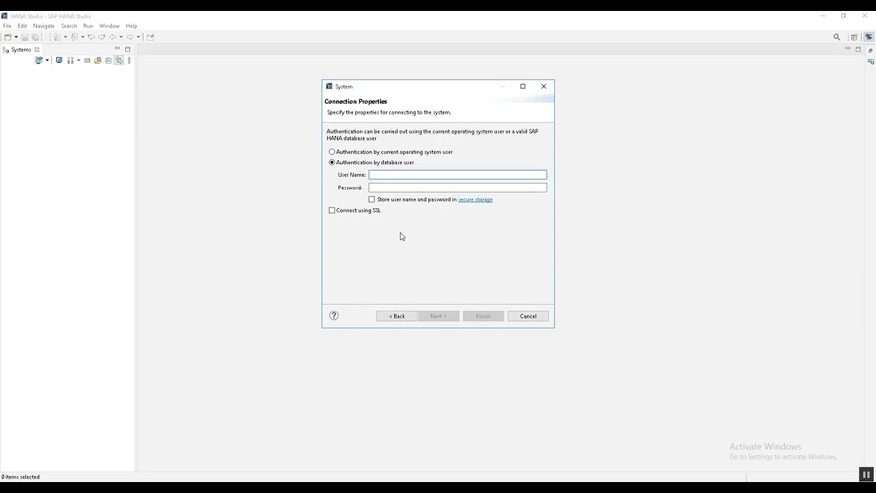 How to add HANA system connection in HANA Studio 