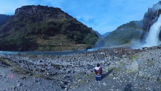 Virtual Tour 360 Video Of A Full Circle Rainbow At Jung Waterfall In Arunachal Pradesh India. #5K