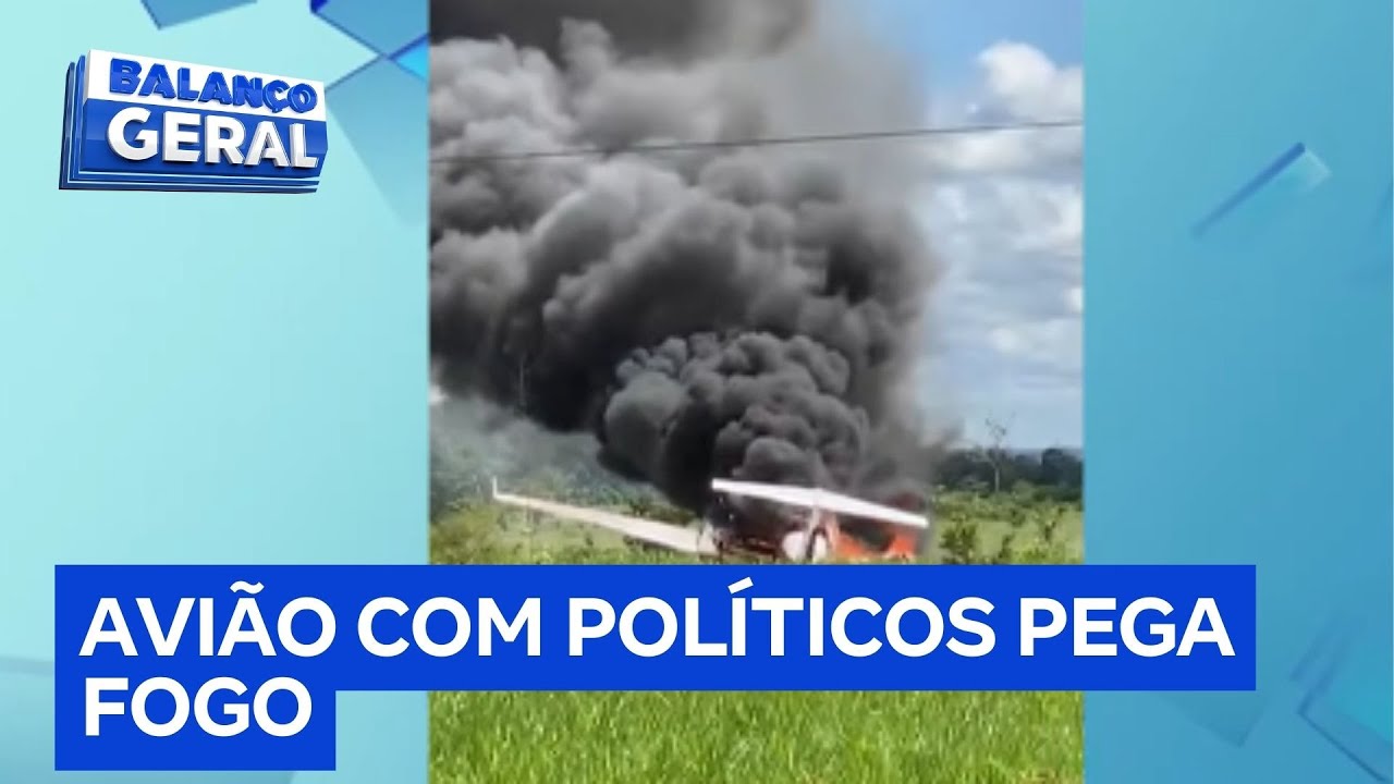 Avião que transportava Deputado Federal e Vereador pega fogo em Porto Velho