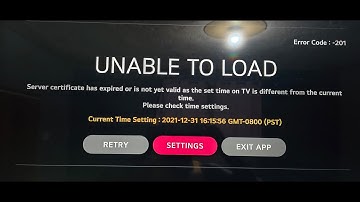 LG Tv Unable to Load Problem {Error Code:-201}