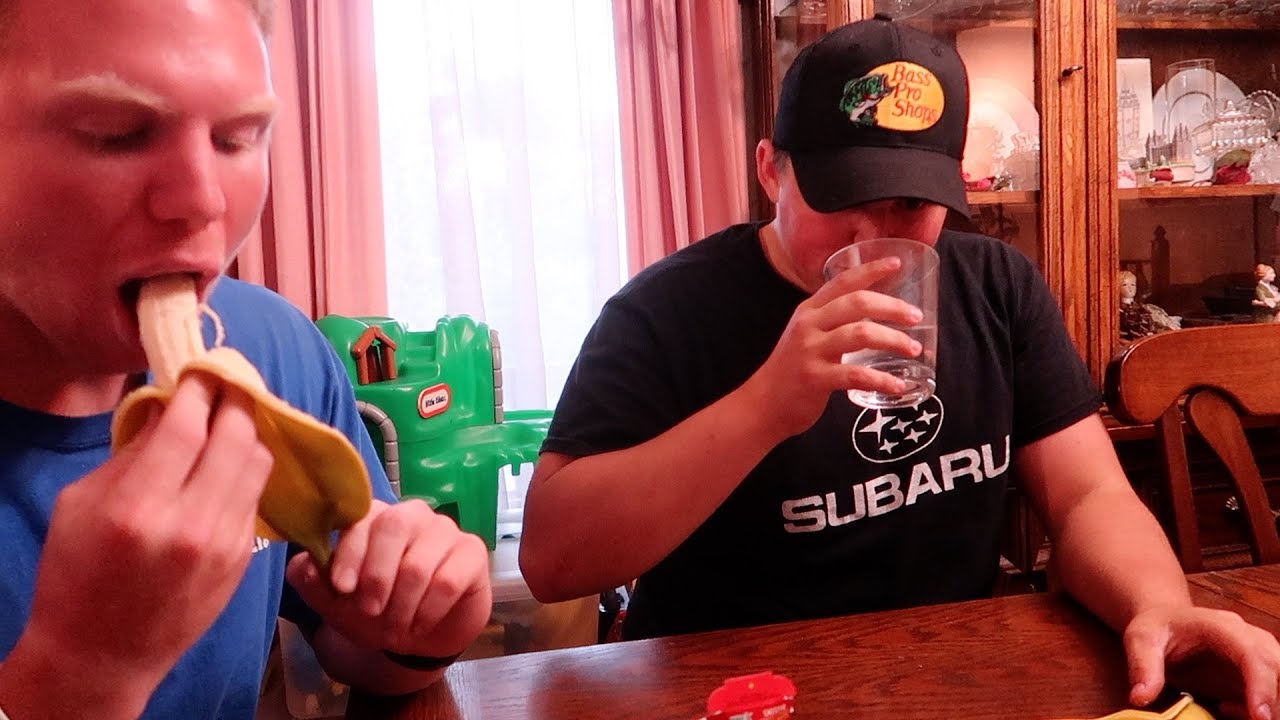 HE ATE THE BANANA IN ONE BITE YouTube