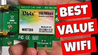 BEST PCIe Wifi & Bluetooth AX200 Card UBIT WIE7265 Install & Test