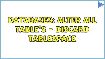 Databases: Alter all table