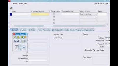 Transactions - 1 Standard Invoice - R12 Oracle Payables Management Fundamentals