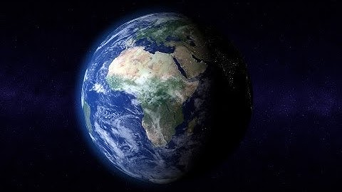 Rotating Planet Earth With Atmosphere 01 - free HD transition footage