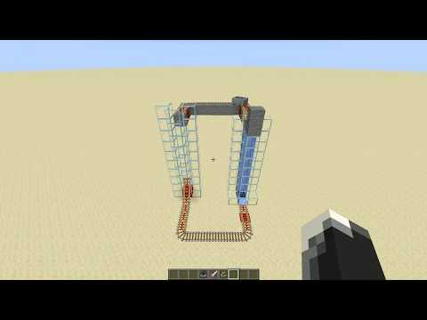 Rework minecart water elevator in Minecraft.