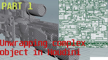 Unwrapping complex object in Houdini tutorial Part 1/2 (Initial setup, unwrapping)
