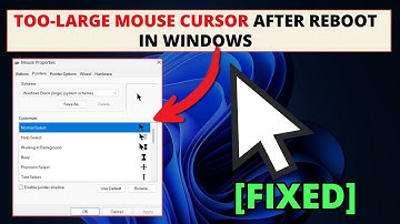 Too-Large Mouse Cursor After Reboot in Windows: Fix
