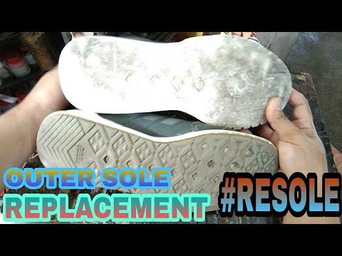 SNEAKERS OUTER SOLE REPLACEMENT USING DURABLE RUBBER SOLE FROM USED TIRE  #SHOEREPAIR #SHOETRICKS 