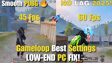 Gameloop Lag Fix 2025 🔧 | Best Gameloop Settings for Low-End & High-End PC | Smooth PUBG Gameplay