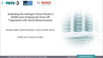 Extending the Intelligent Driver Model in SUMO and Verifying the Drive Off Trajectories