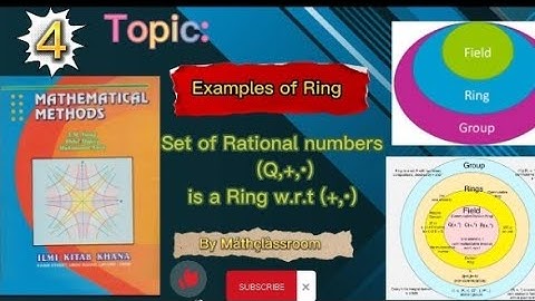 Mathematical Method (S.M Yusuf ||Ring Theory|| Set of Rational numbers (Q,+,•) is a Ring