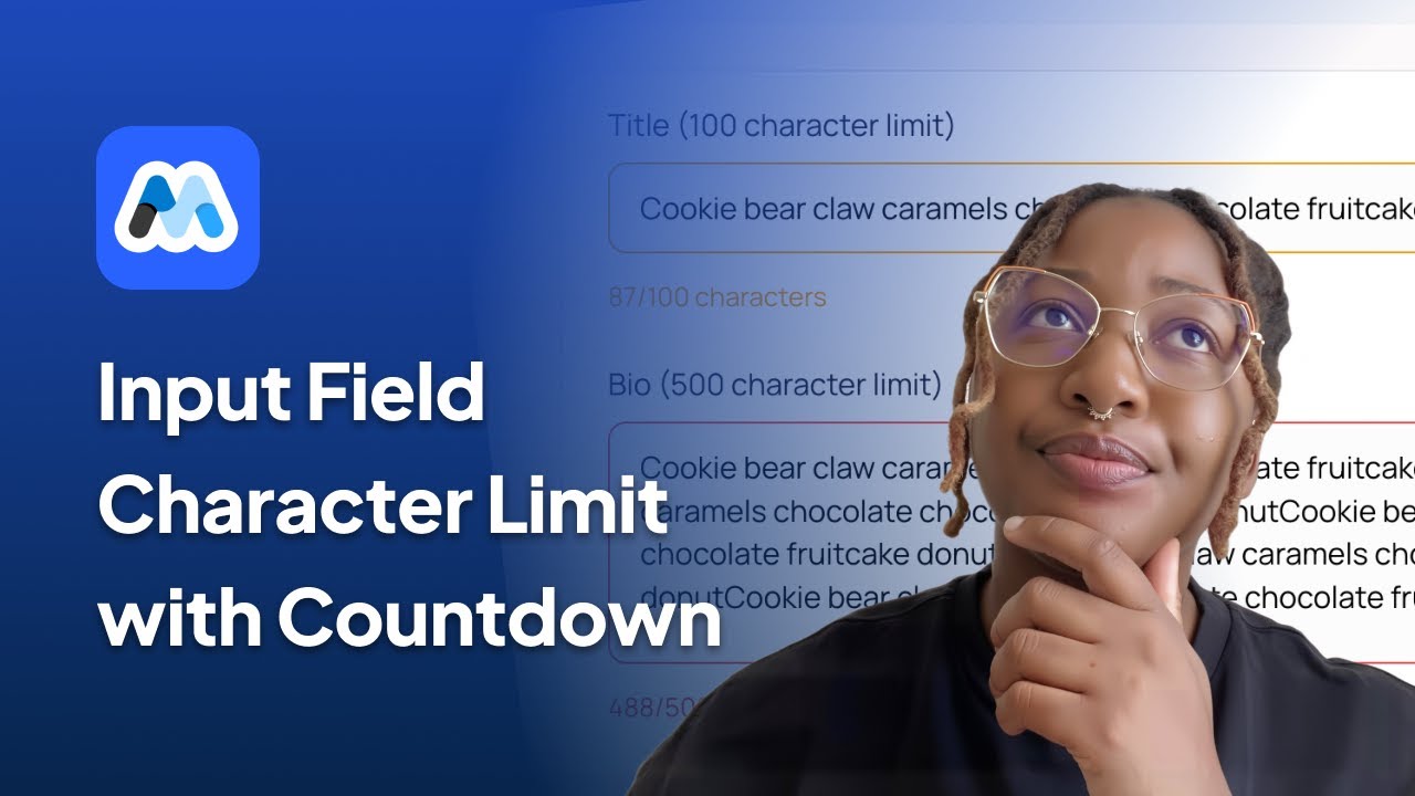 #203 - Input Field Character Limit with Countdown tutorial
