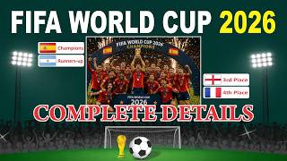 FIFA World Cup 2026 Explained 48 Teams 16 Cities 104 Matches Winner Champion Spain