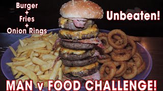 UNDEFEATED MAN VS FOOD BURGER CHALLENGE!!