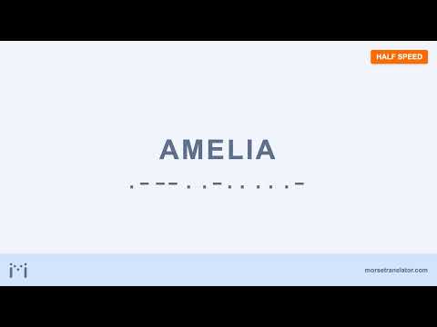 Amelia in Morse code