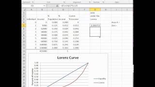 Gini Index and Lorenz Curve in Excel screenshot 3