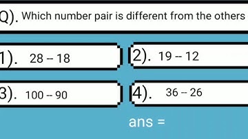 Quiz - Mental Ability (Choose the odd one out) (Which number pair is different from the other)