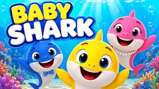 Baby Shark Song 🦈 | Baby, Mommy &amp; Daddy Shark Dance | Kids Nursery Rhymes | MS Kids