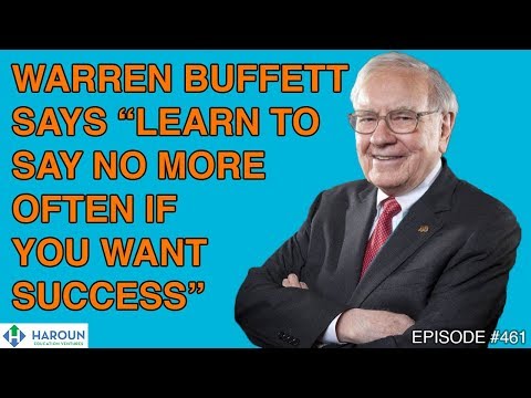 Warren Buffett Says "Learn to Say No More Often if You Want Success"