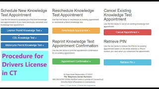 Complete procedure for Drivers License in Connecticut, US